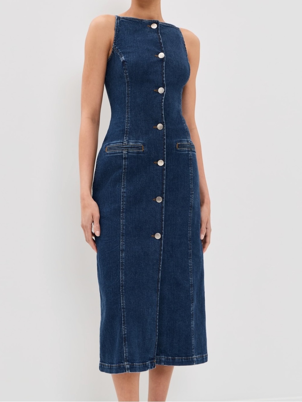 ALIGNE Santiago Denim Button Dress  US 2/UK 6